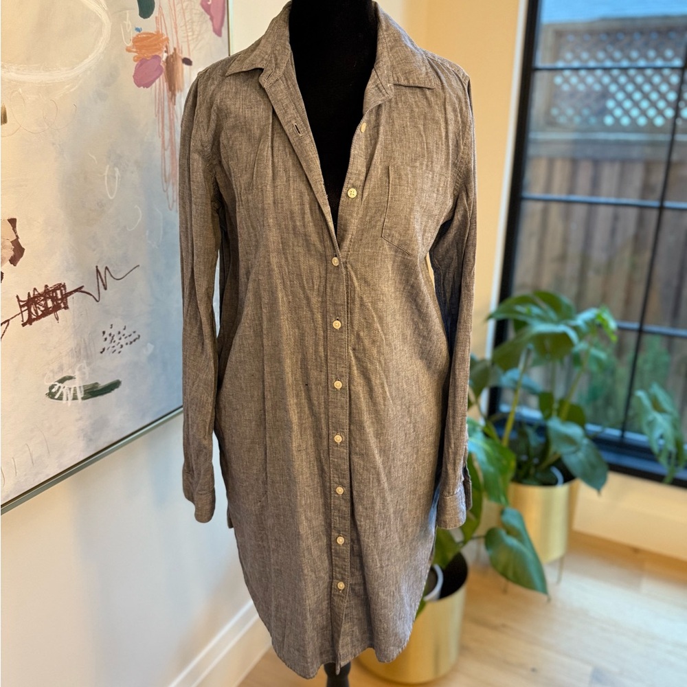 Trovata Rowene Blue Chambray Shirt Dress